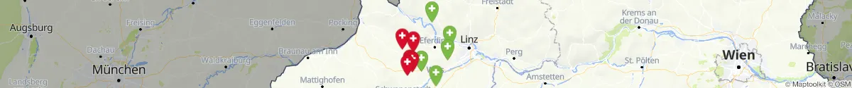 Kartenansicht für Apotheken-Notdienste in der Nähe von Sankt Thomas (Grieskirchen, Oberösterreich)